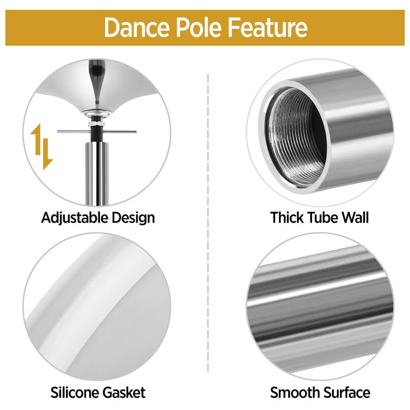 Yaheetech Chrome Dance Pole