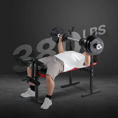 Weight Bench, Multi-Functional Adjustable Weight Bench Press for Full Body Workout, 380 Lbs. Bench with Quick Folding