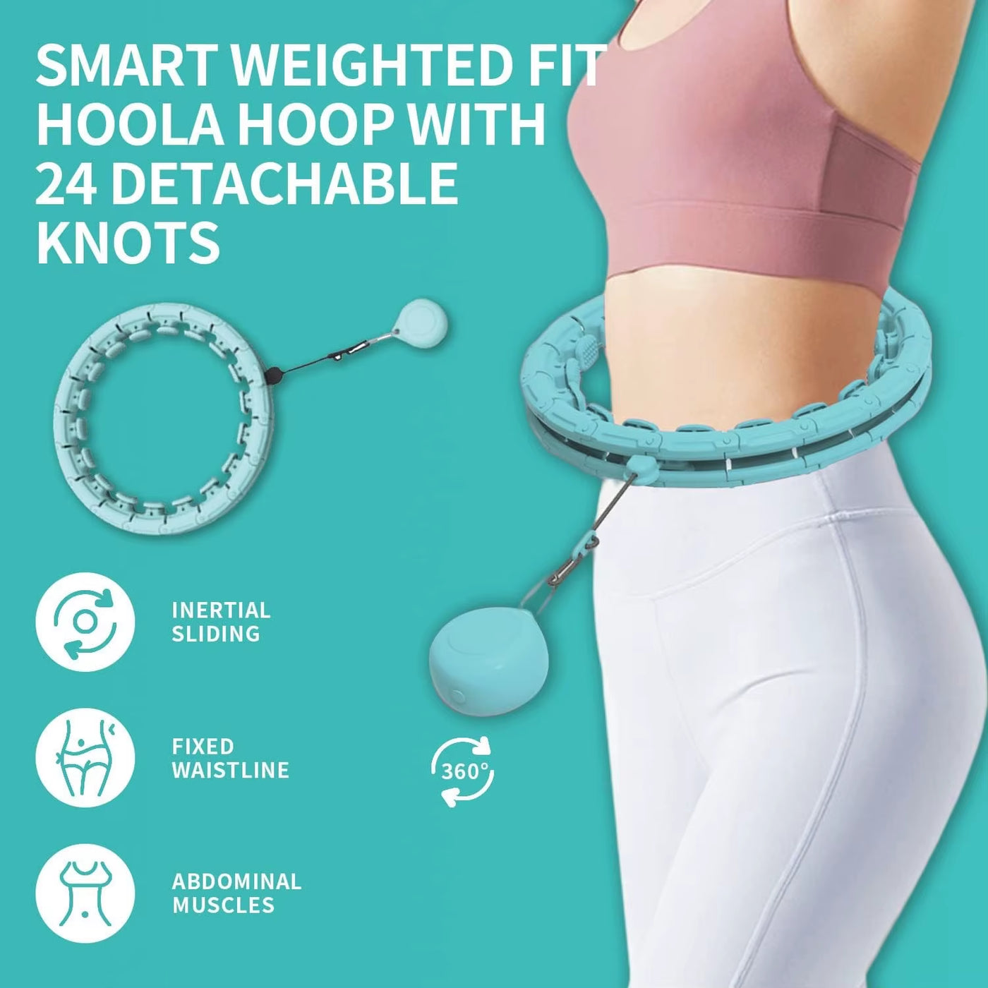 Achieve Highly Effective Toning with the Ultimate Innovation in Adult Fitness Gear: High-Quality Weighted Hoola Hoop. the Superi