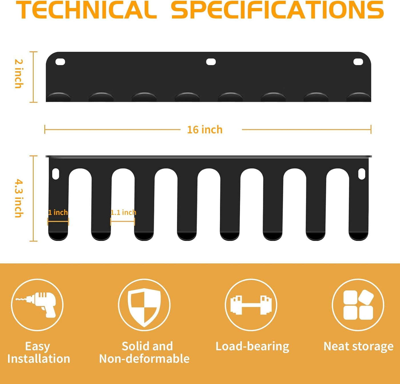Gym Equipment Storage Rack - Multi-Purpose Home Gym Organization Storage Wall Mo