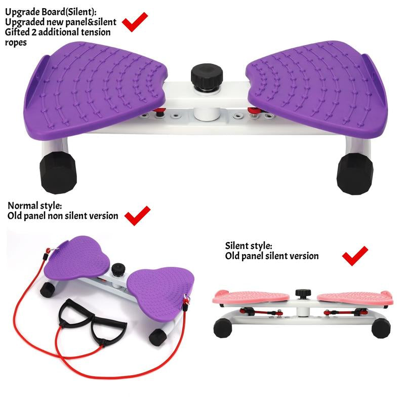 AMLANG Women'S Waist Twisting Board with Loop Resistance Bands 300 Lbs Weighting Ab Machine Core Workout Equipment Home Exercise Board