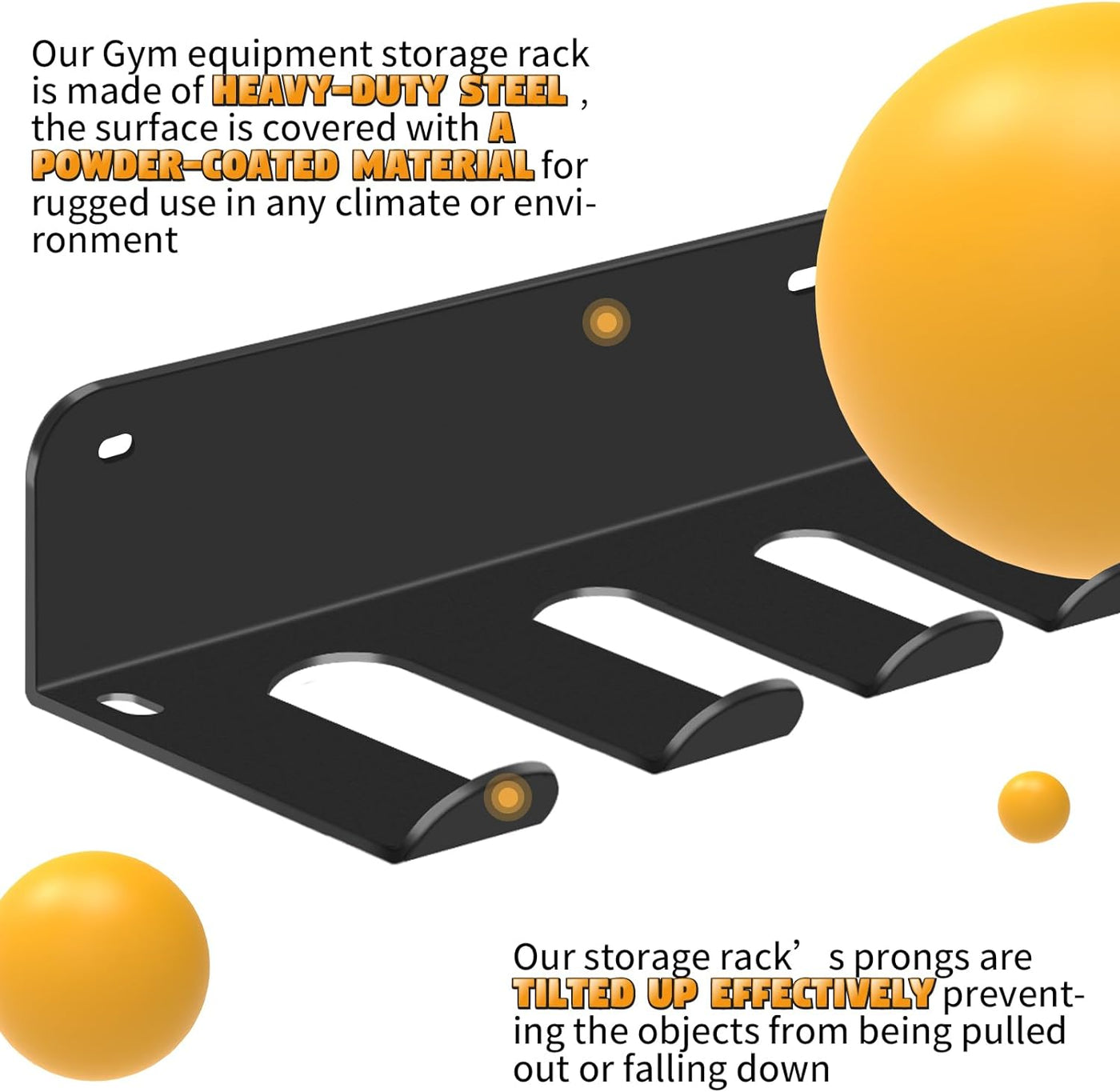 Gym Equipment Storage Rack - Multi-Purpose Home Gym Organization Storage Wall Mo