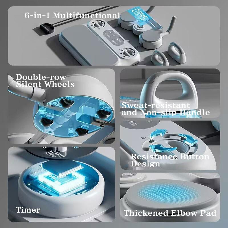 FURICA Ab Roller Wheel, Multifunctional Abdominal Board, Ab Core Trainer, Abs Workout Equipment