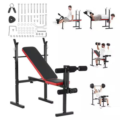 Weight Bench, Multi-Functional Adjustable Weight Bench Press for Full Body Workout, 380 Lbs. Bench with Quick Folding