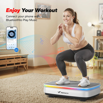 Vibration Plate Exercise Machine, 330Lb Capacity, Whole Body Workout Fitness Platform, Bluetooth